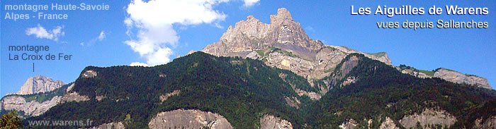 montagne les aiguilles de warens, la croix de fer, vue depuis sallanches