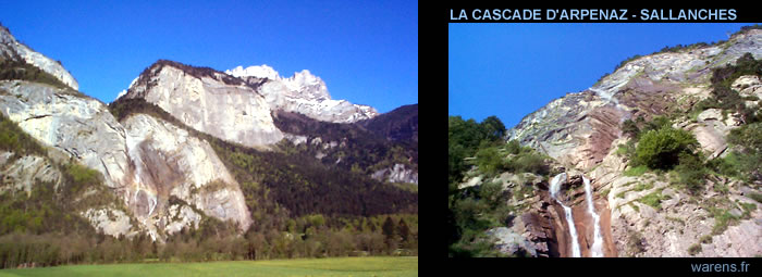 la cascade d'arpenaz, sallanches