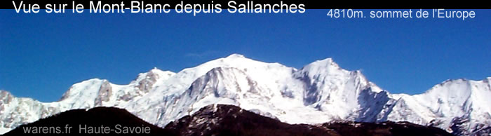 vue sur le mont-blanc depuis sallanches