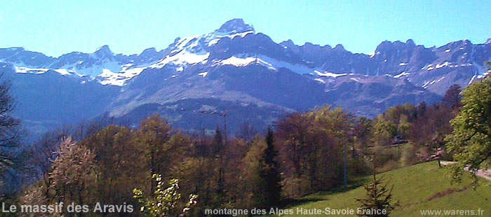 le massif des aravis, montagne des alpes, haute-savoie france