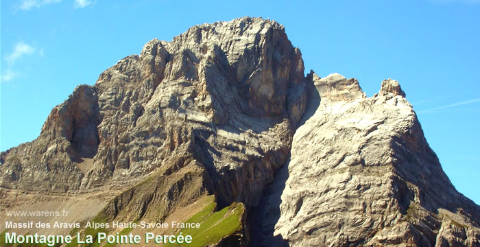 montagne la Pointe Percée, massif des Aravis, haute-savoie alpes france